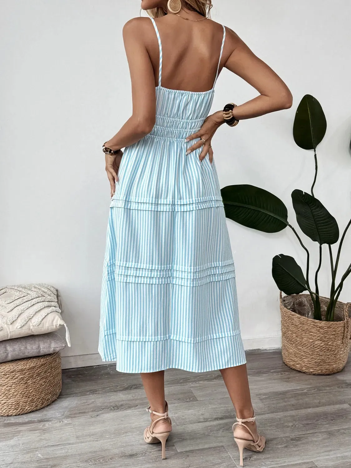 Striped Spaghetti Strap Midi Dress sold by Charming Charlie product image thumbnail 3