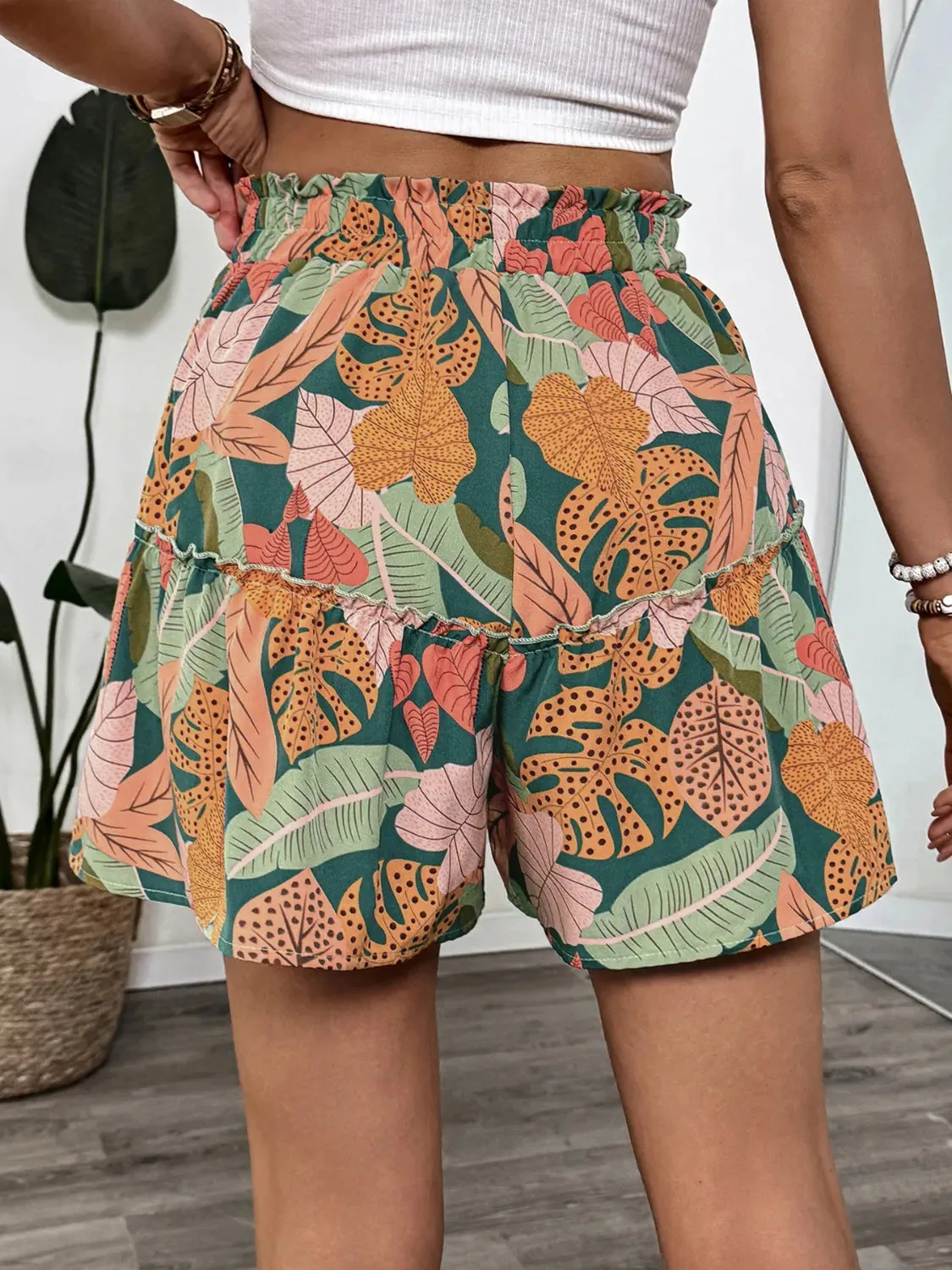 Tropical Print High Waist Shorts sold by Charming Charlie product image thumbnail 4