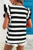 Ruffle Sleeve Striped T-Shirt sold by Charming Charlie