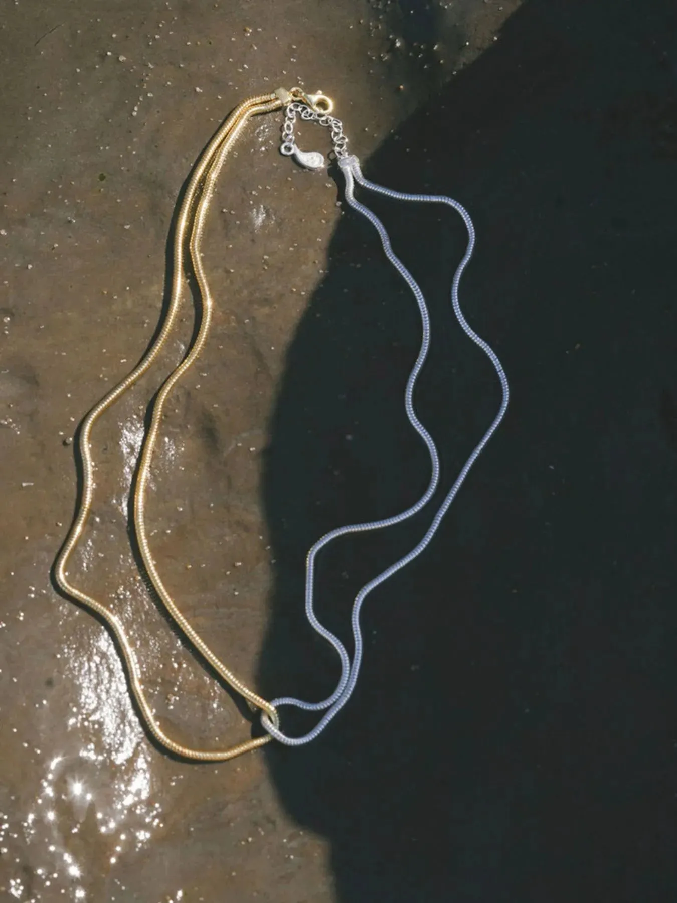 18K Gold-Plated Stainless Steel Two-Tone Necklace sold by Charming Charlie product image thumbnail 5