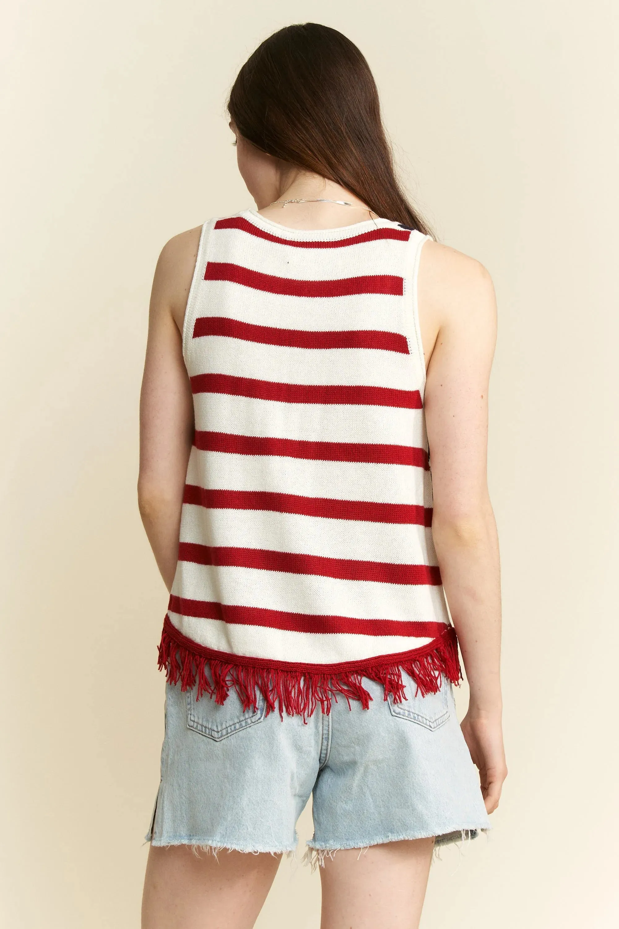 Jade By Jane American Flag Fringe Tank Top sold by Charming Charlie product image thumbnail 5