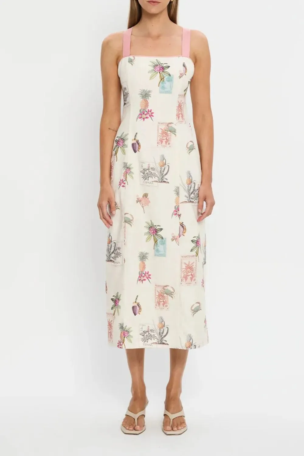 Printed Square Neck Summer Midi Dress sold by Charming Charlie product image thumbnail 2