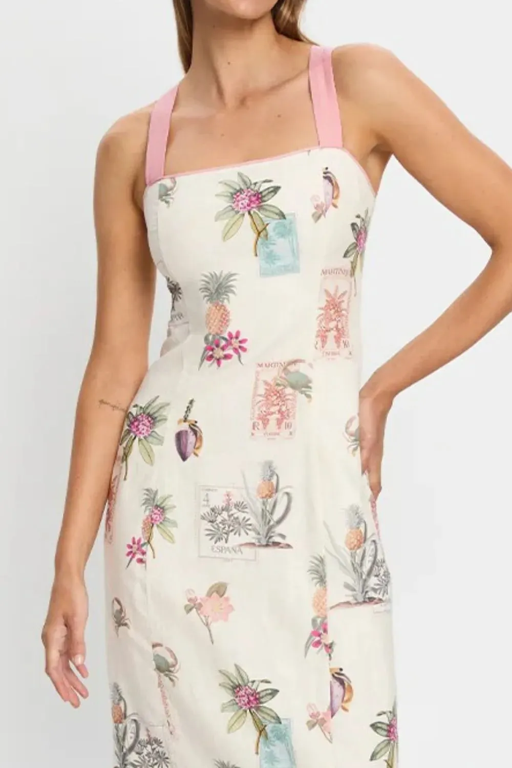 Printed Square Neck Summer Midi Dress sold by Charming Charlie product image thumbnail 5