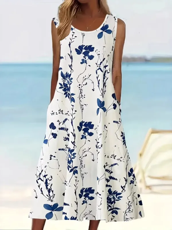 Printed Sleeveless Summer Midi Dress sold by Charming Charlie