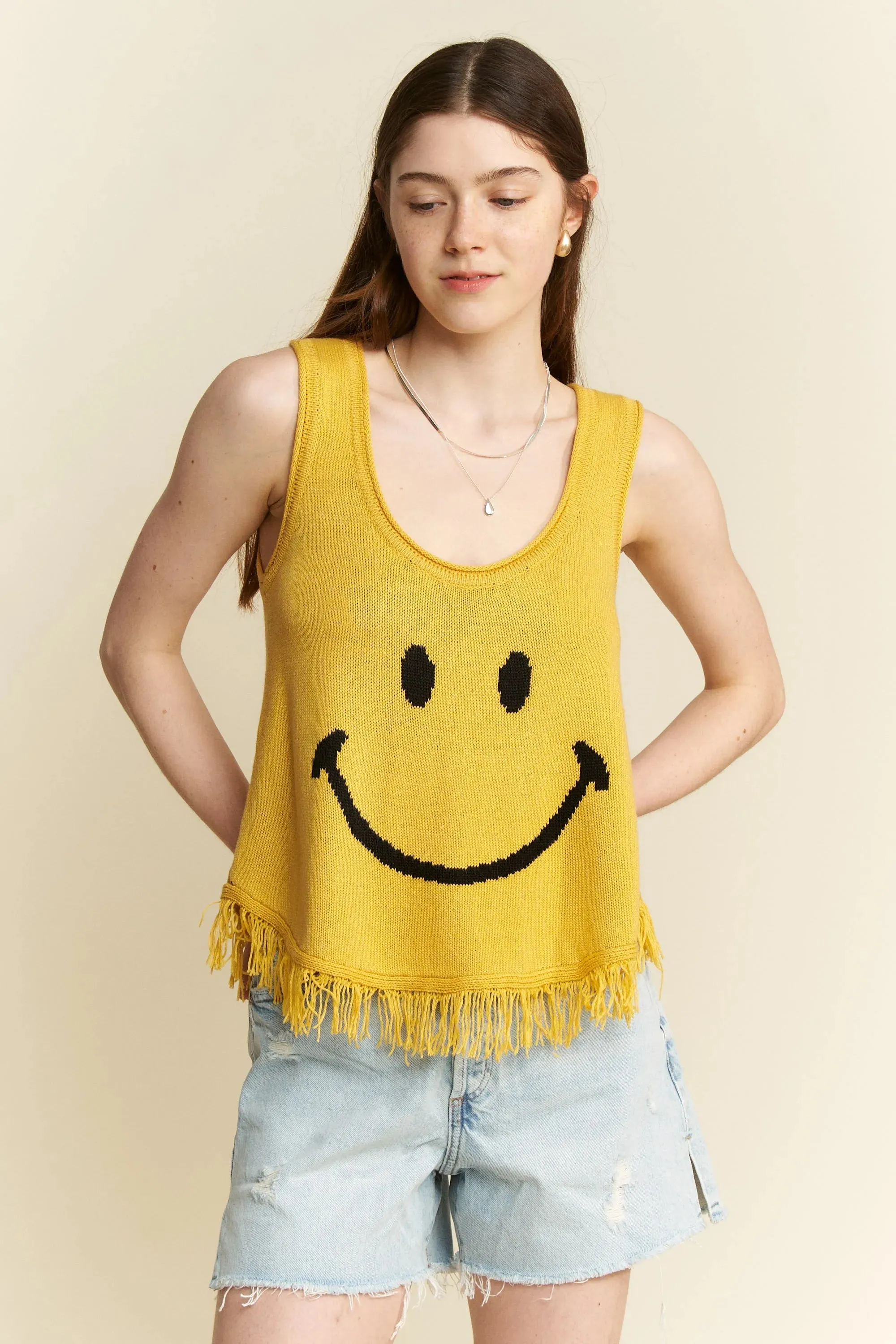 Jade By Jane Smiley Fringe Tank Top sold by Charming Charlie product image thumbnail 2