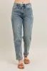 Judy Blue Full Size Hw Vintage Wash Double Roll Cuff Bf Jeans Plus Size sold by Charming Charlie