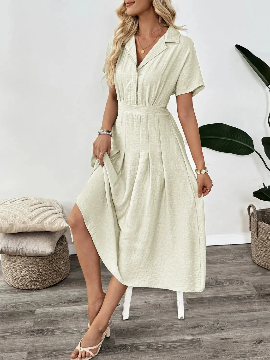 Short Sleeve Midi Dress with Pockets sold by Charming Charlie product image thumbnail 5