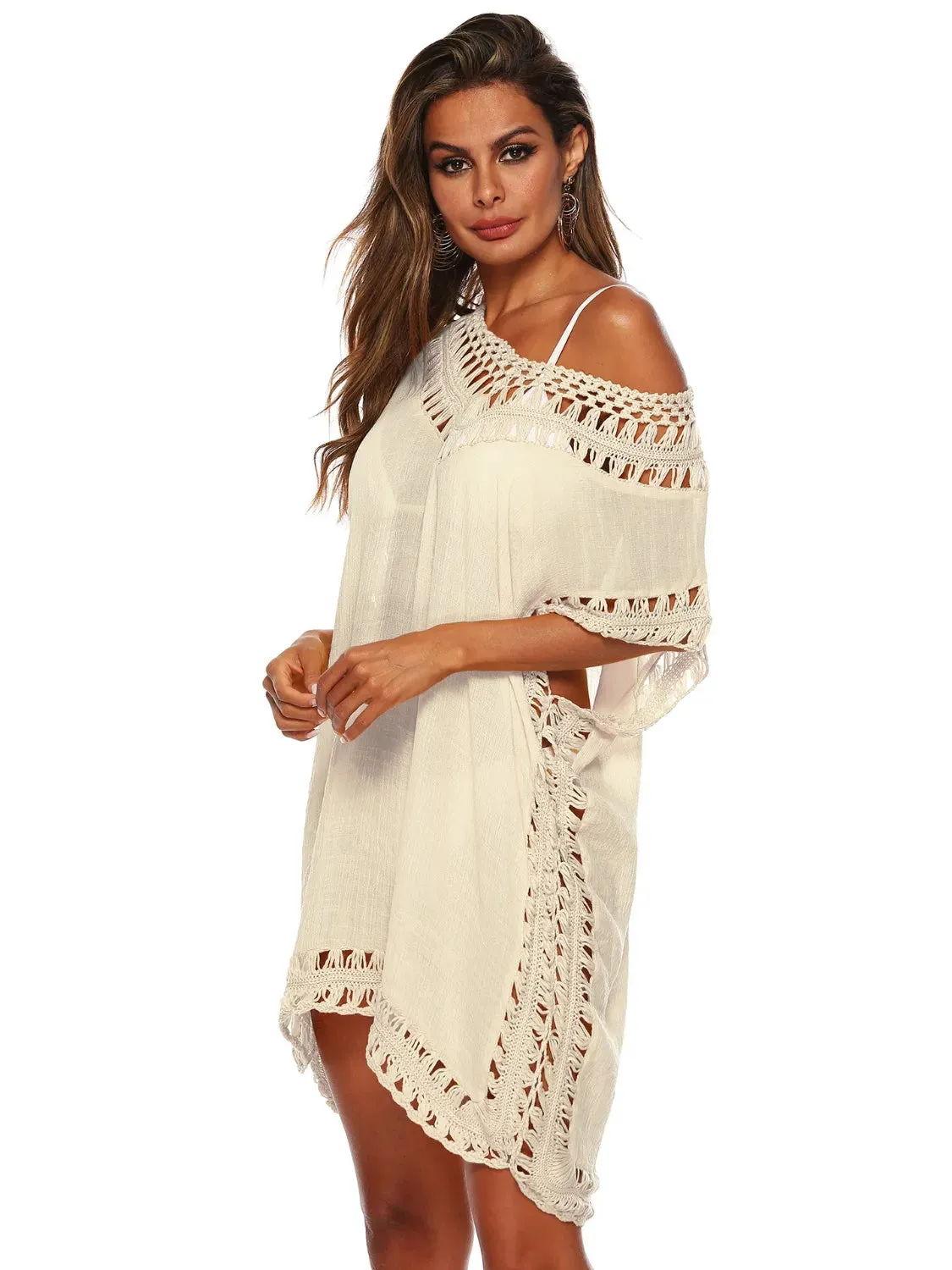 Bohemian Crochet Trim Beach Cover Up Dress sold by Charming Charlie product image thumbnail 3