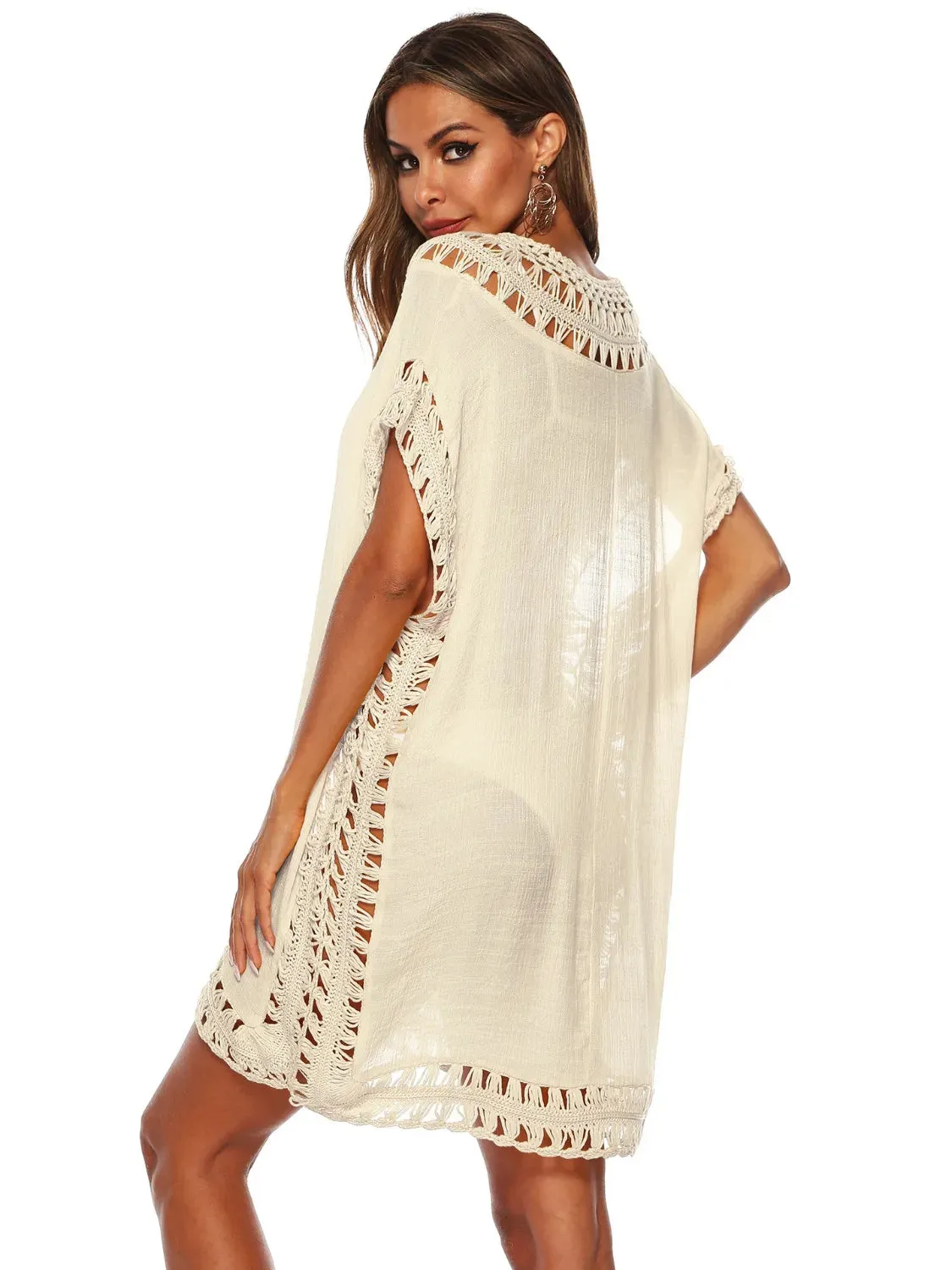Bohemian Crochet Trim Beach Cover Up Dress sold by Charming Charlie product image thumbnail 4
