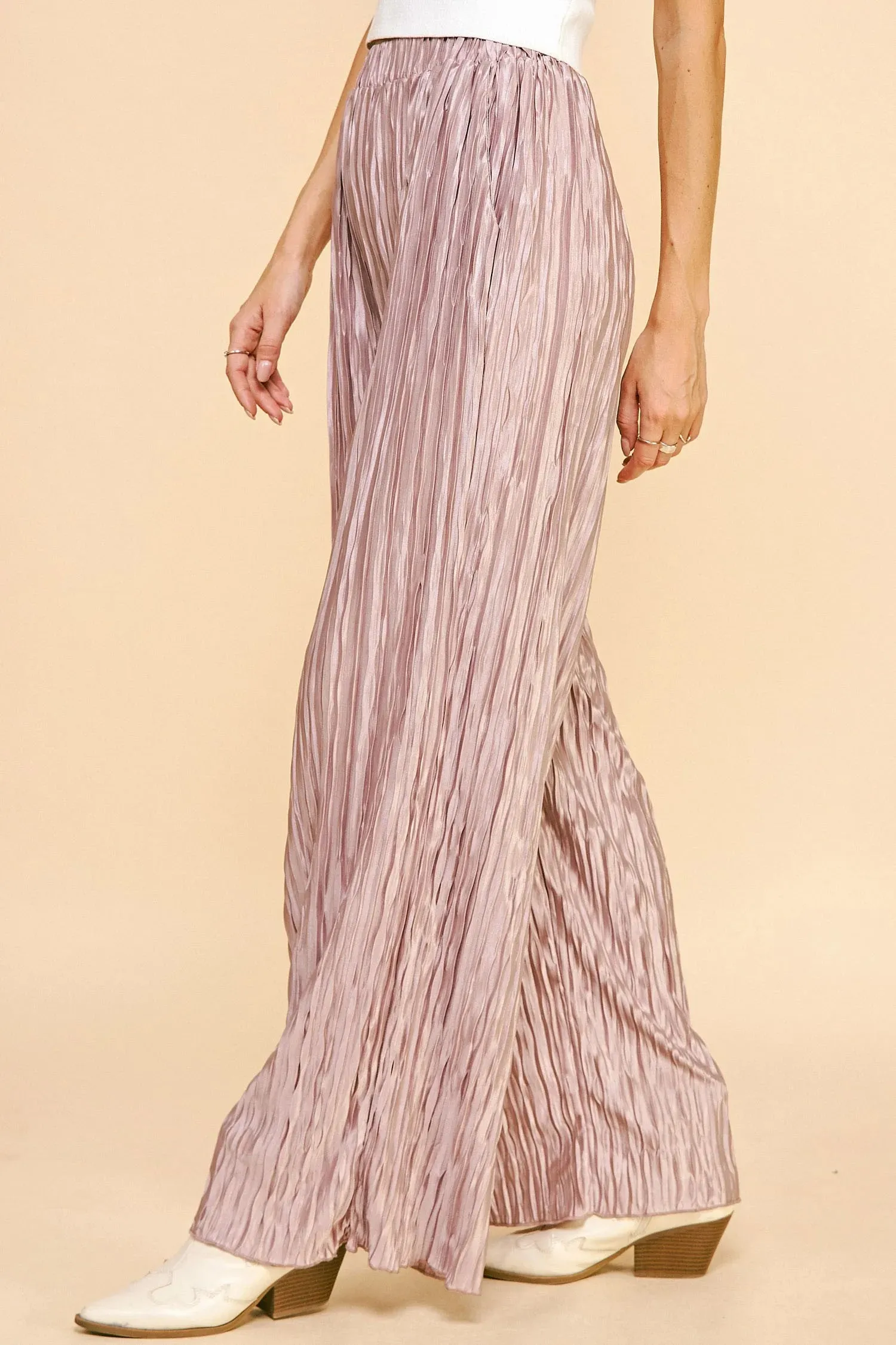 Davi & Dani Geo-pleated Elastic Waistband Pants sold by Charming Charlie product image thumbnail 3