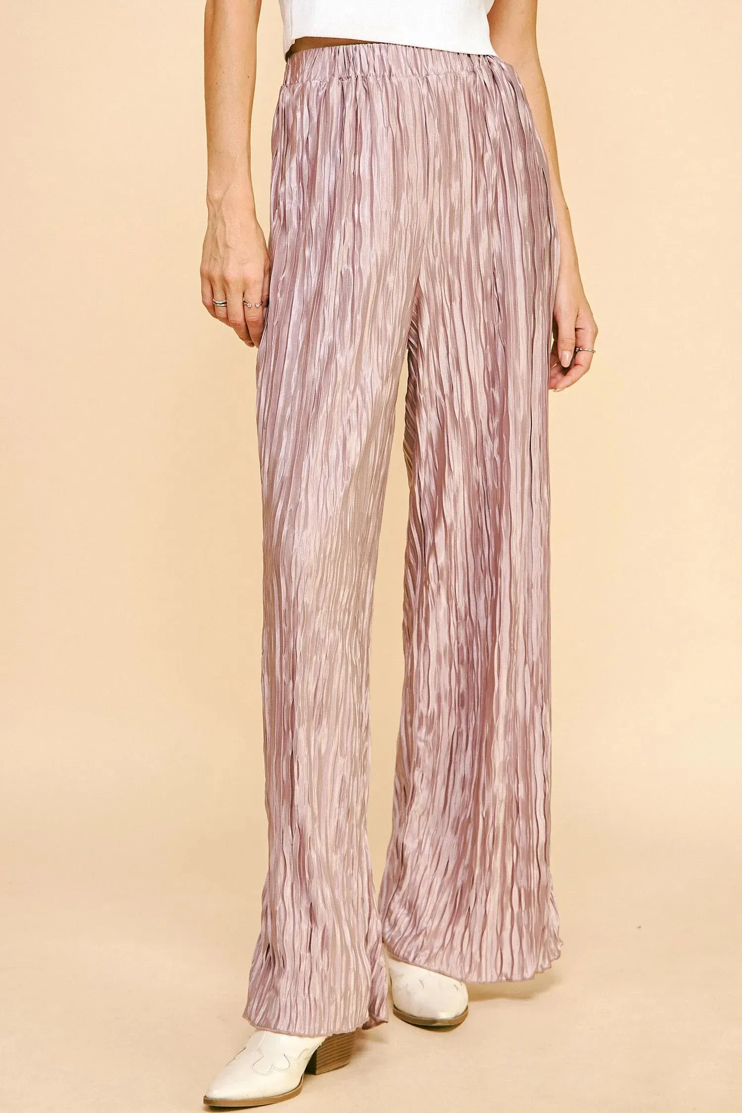 Davi & Dani Geo-pleated Elastic Waistband Pants sold by Charming Charlie