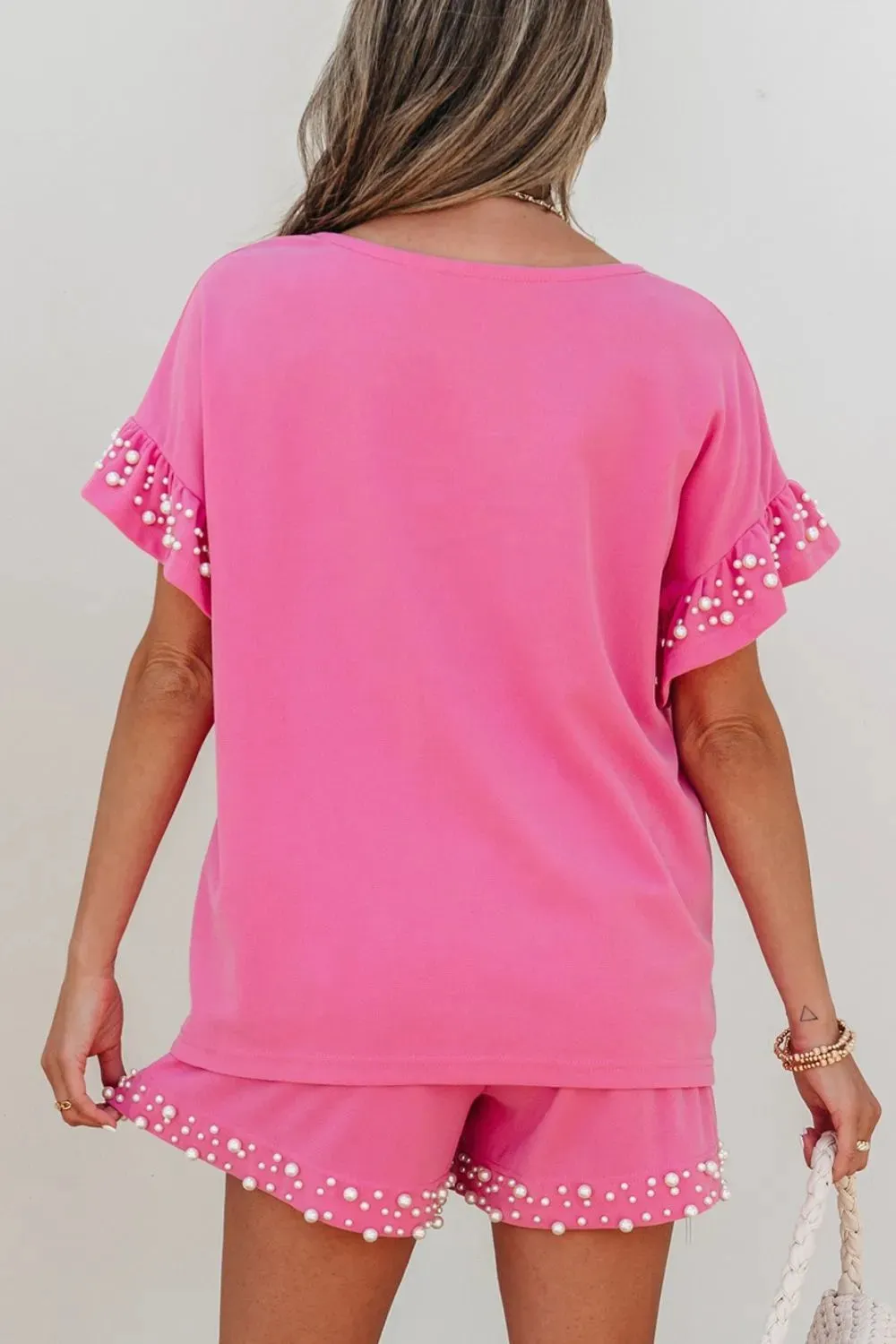 Pearl Embellished Top and Shorts Set sold by Charming Charlie product image thumbnail 3