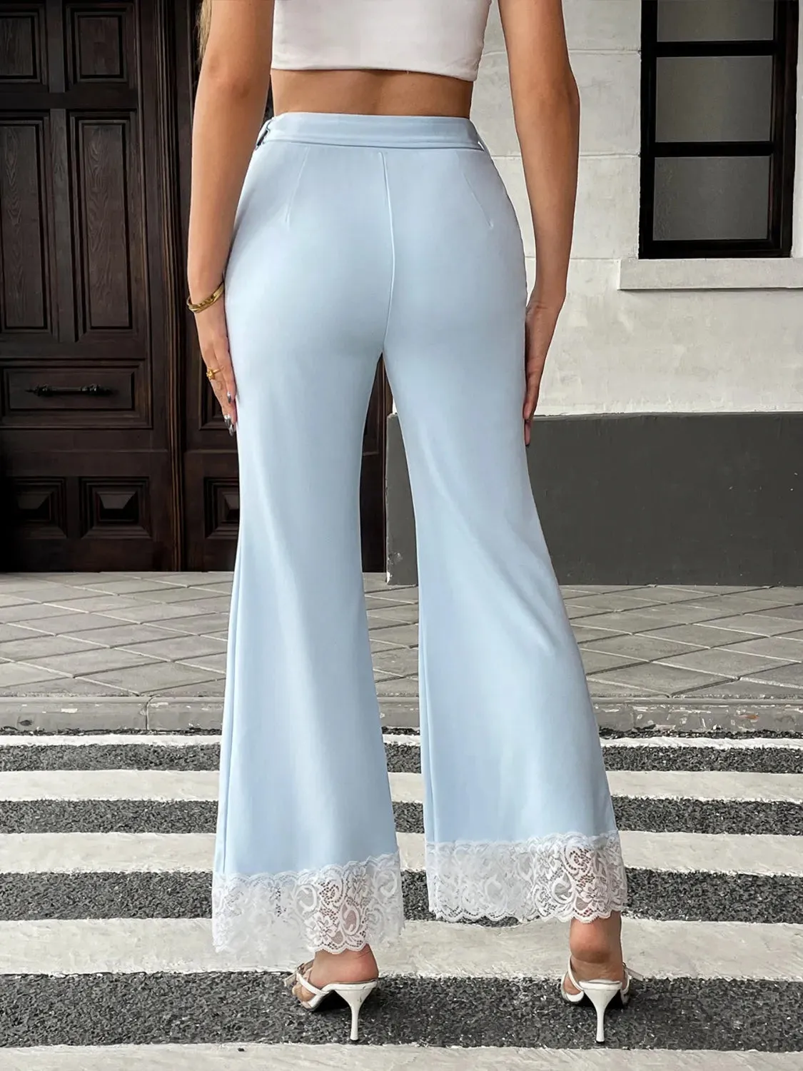 Lace Trim Flare Leg Pants sold by Charming Charlie product image thumbnail 4