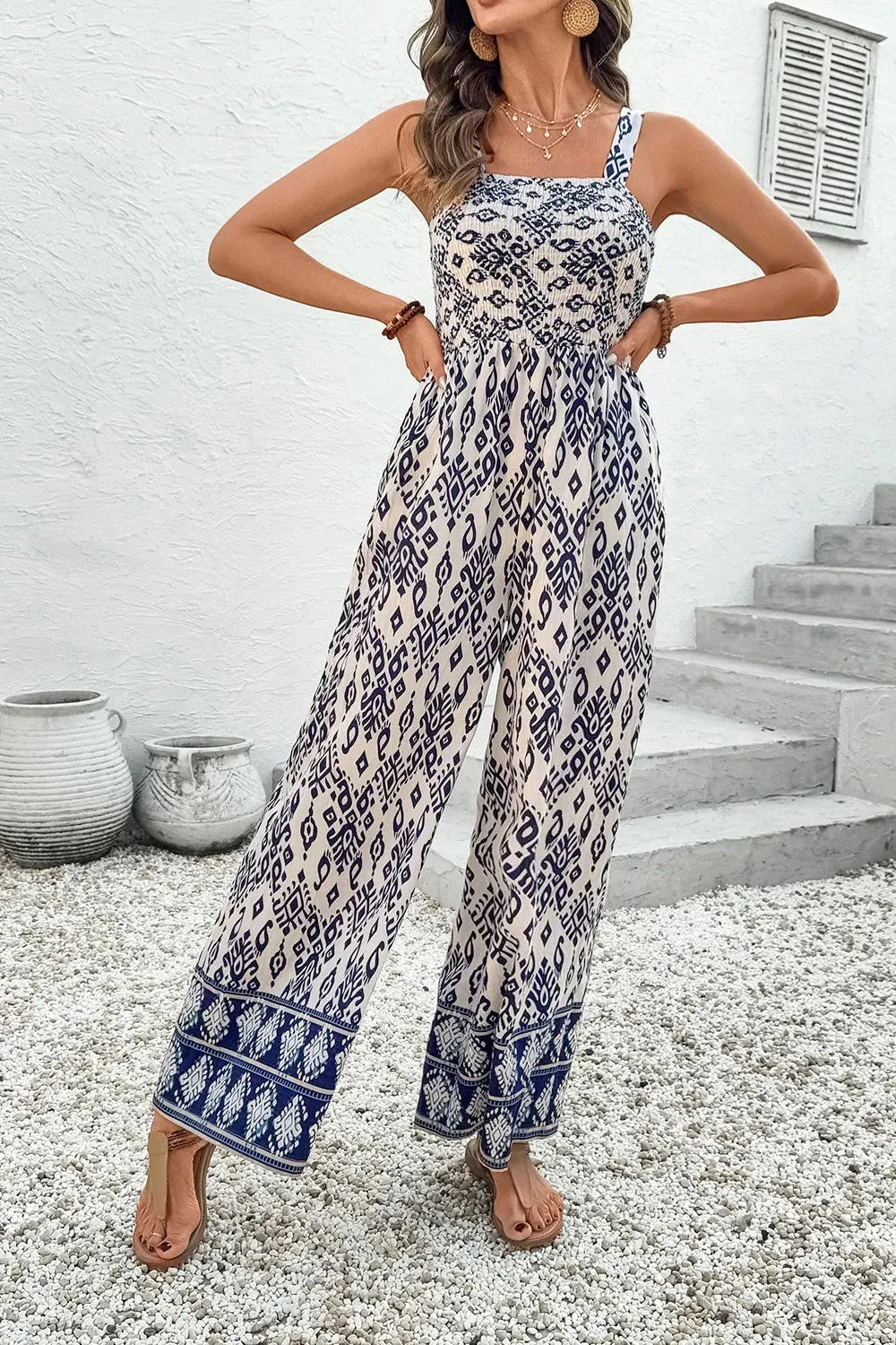 Bohemian Print Wide Leg Jumpsuit sold by Charming Charlie product image thumbnail 5