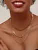 18K Gold-Plated Layered Resin Bead Necklace sold by Charming Charlie