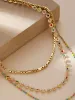 18K Gold-Plated Layered Resin Bead Necklace sold by Charming Charlie