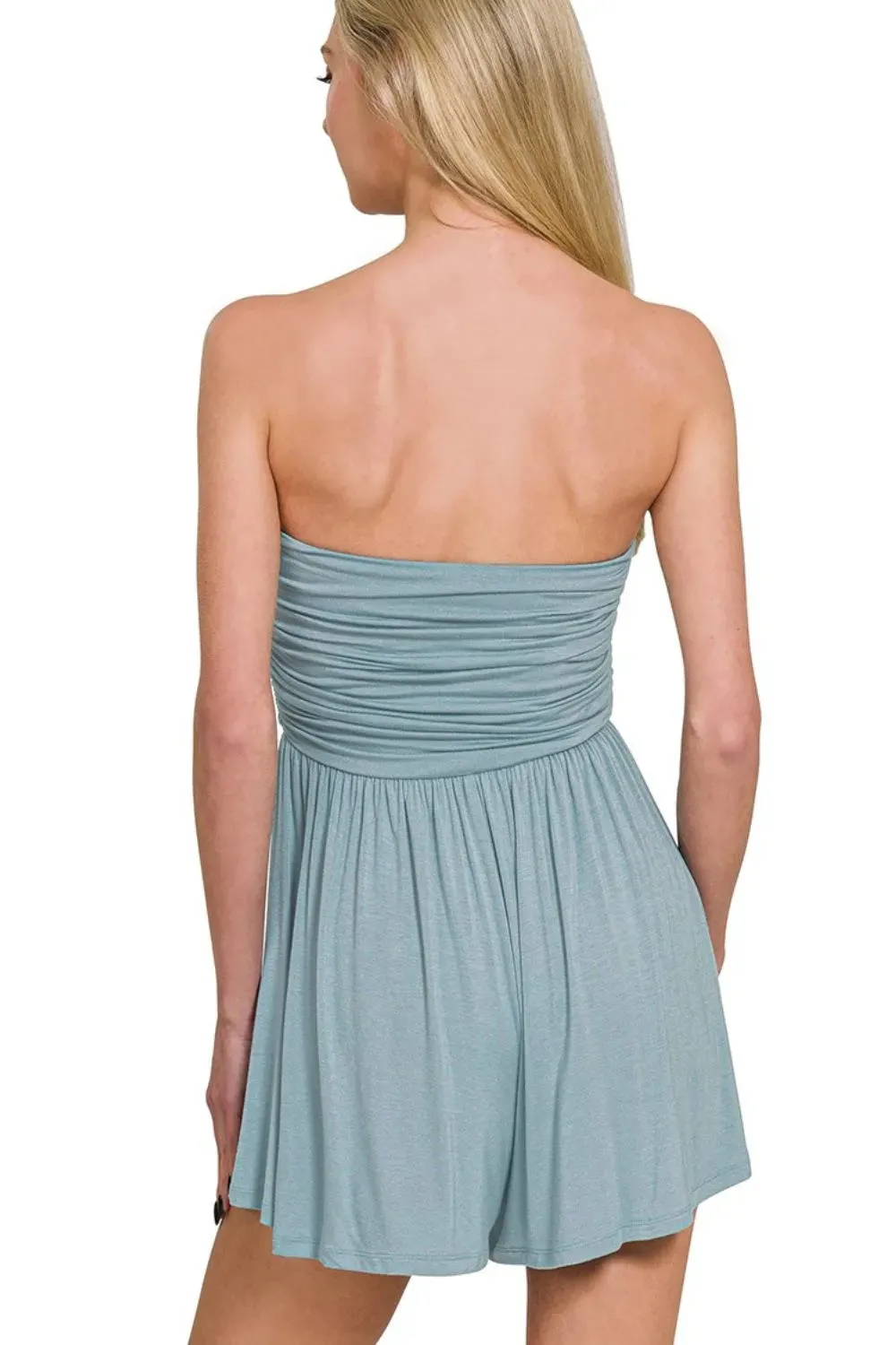 Zenana Double Layered Strapless Tube Top Romper sold by Charming Charlie product image thumbnail 3