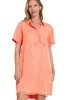 Zenana Tencel Mineral Washed Collared Shirts Dress sold by Charming Charlie