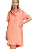 Zenana Tencel Mineral Washed Collared Shirts Dress sold by Charming Charlie