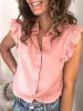 Ruffle Sleeve Button-Up Shirt sold by Charming Charlie