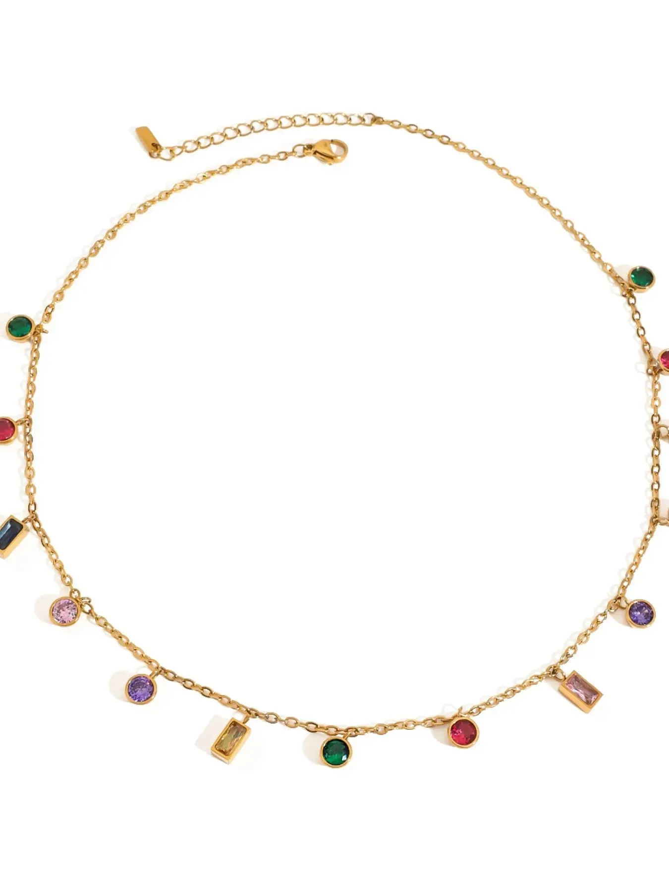 18K Gold-Plated Inlaid Rhinestone Necklace sold by Charming Charlie product image thumbnail 4