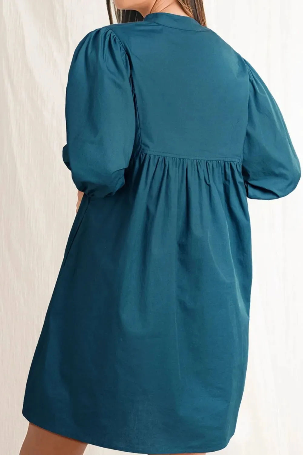 Loose Fit Puff Sleeve Mini Dress sold by Charming Charlie product image thumbnail 3