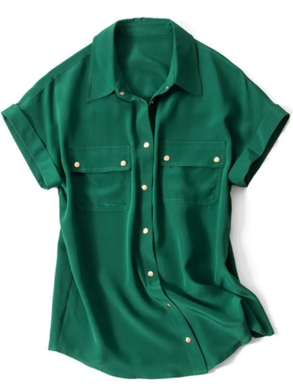 Snap Down Short Sleeve Shirt sold by Charming Charlie product image thumbnail 5
