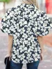 Floral Short Puff Sleeve Shirt sold by Charming Charlie