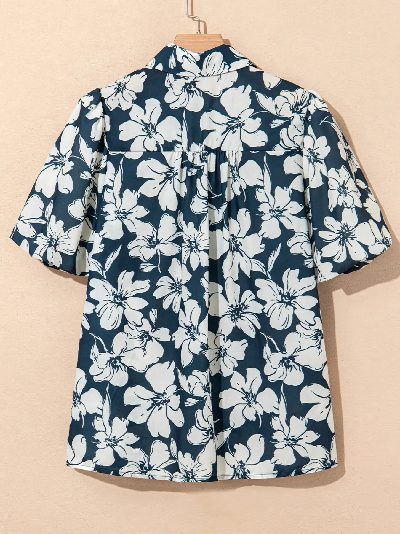 Floral Short Puff Sleeve Shirt sold by Charming Charlie product image thumbnail 5