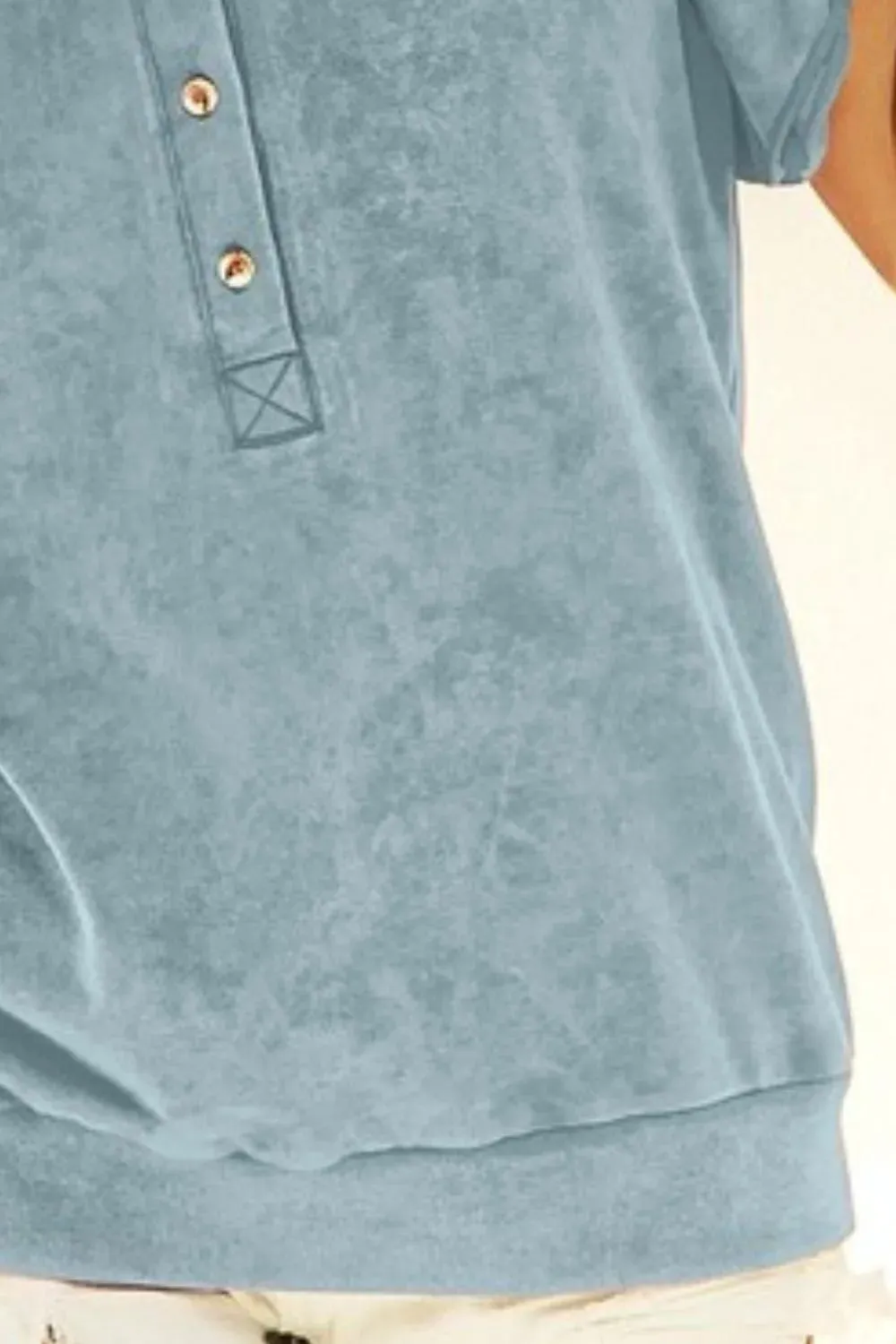 BiBi Mineral Washed Terry Top sold by Charming Charlie product image thumbnail 3