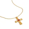18K Gold-Plated Zircon Cross Pendant Necklace sold by Charming Charlie