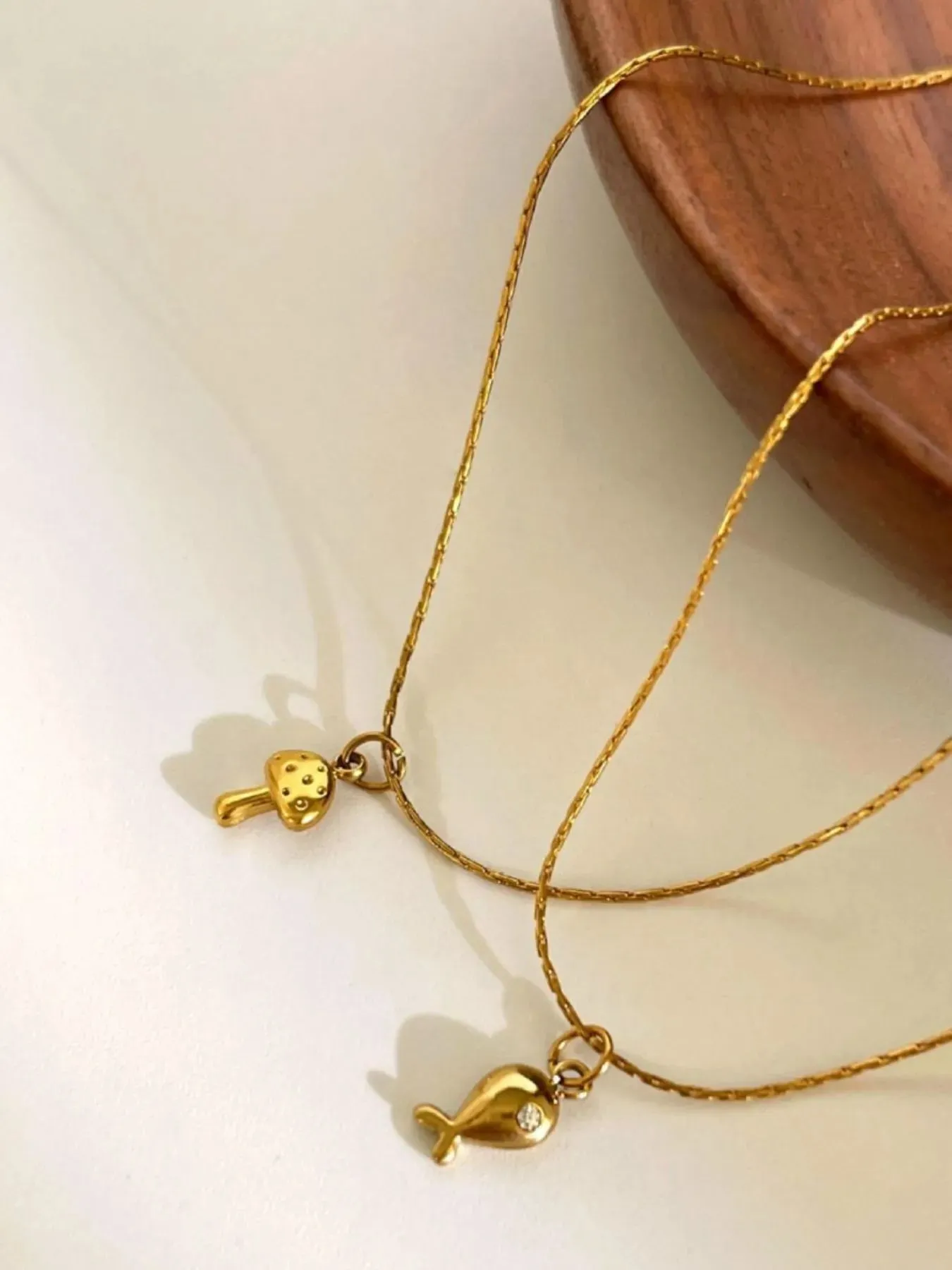2-Piece 18K Gold-Plated Rhinestone Necklace sold by Charming Charlie product image thumbnail 5
