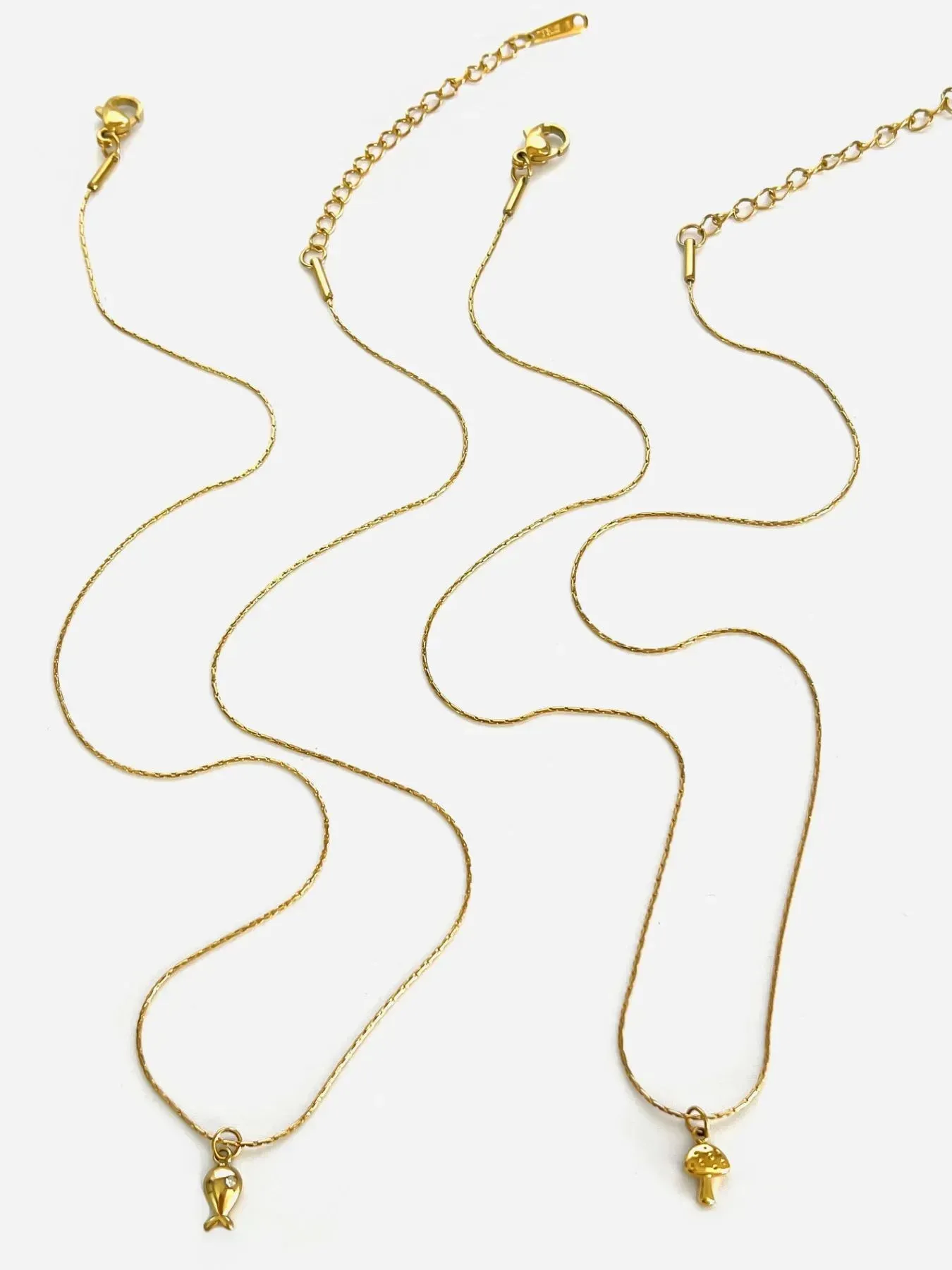 2-Piece 18K Gold-Plated Rhinestone Necklace sold by Charming Charlie product image thumbnail 3