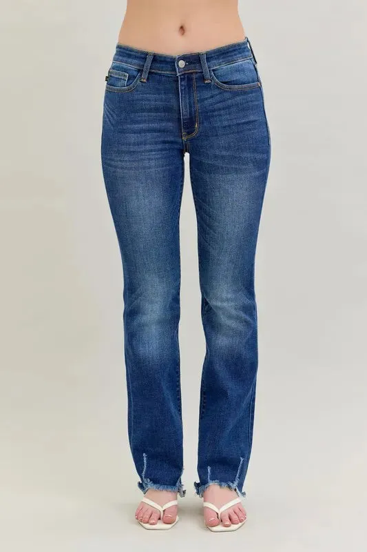 Judy Blue Full Size Mid-rise Non-distressed Hem Bootcut Jeans Plus Size sold by Charming Charlie