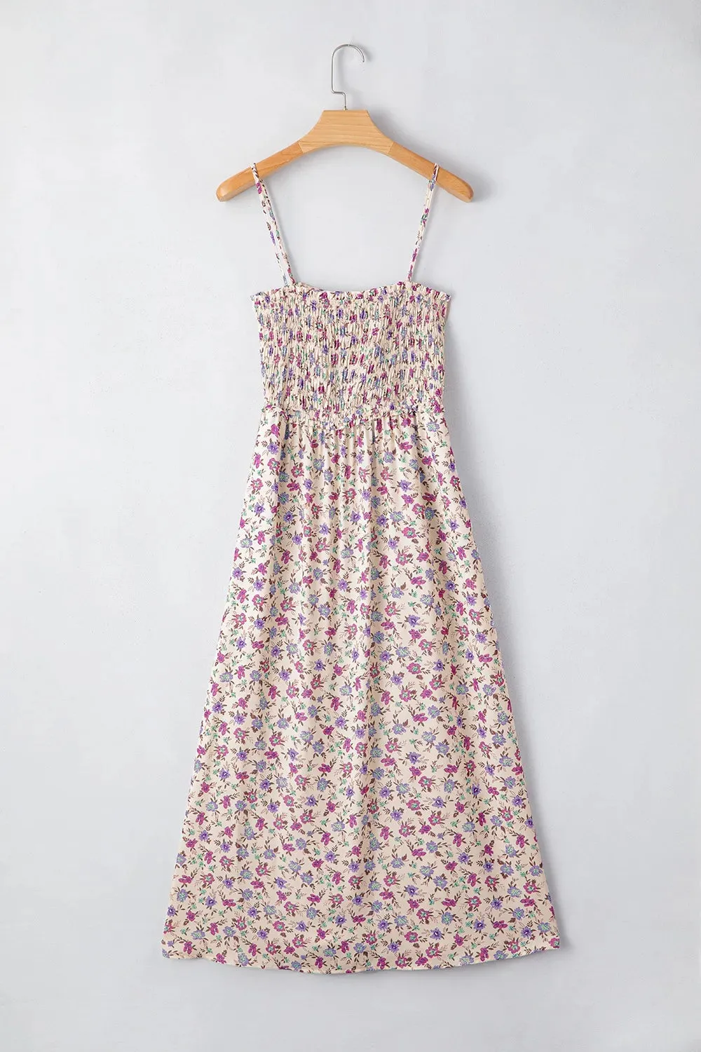 Multicolour Bohemian Ditsy Floral Smocked Fit Flare Sundress sold by Charming Charlie product image thumbnail 5