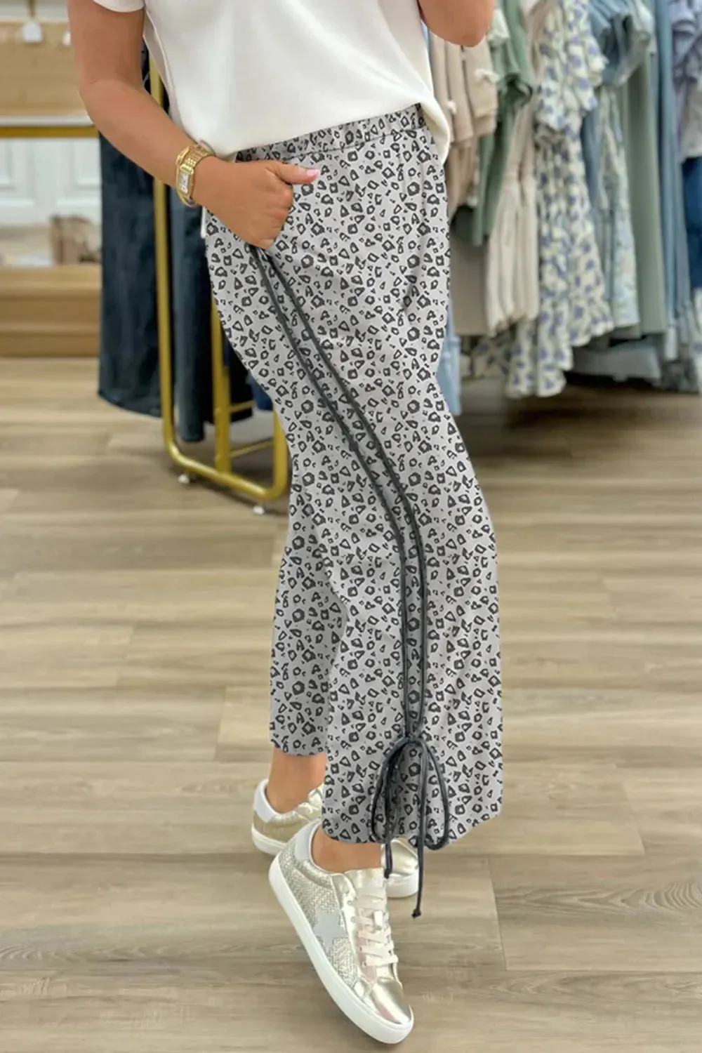 Leopard High Waist Side Bow Pants sold by Charming Charlie product image thumbnail 3