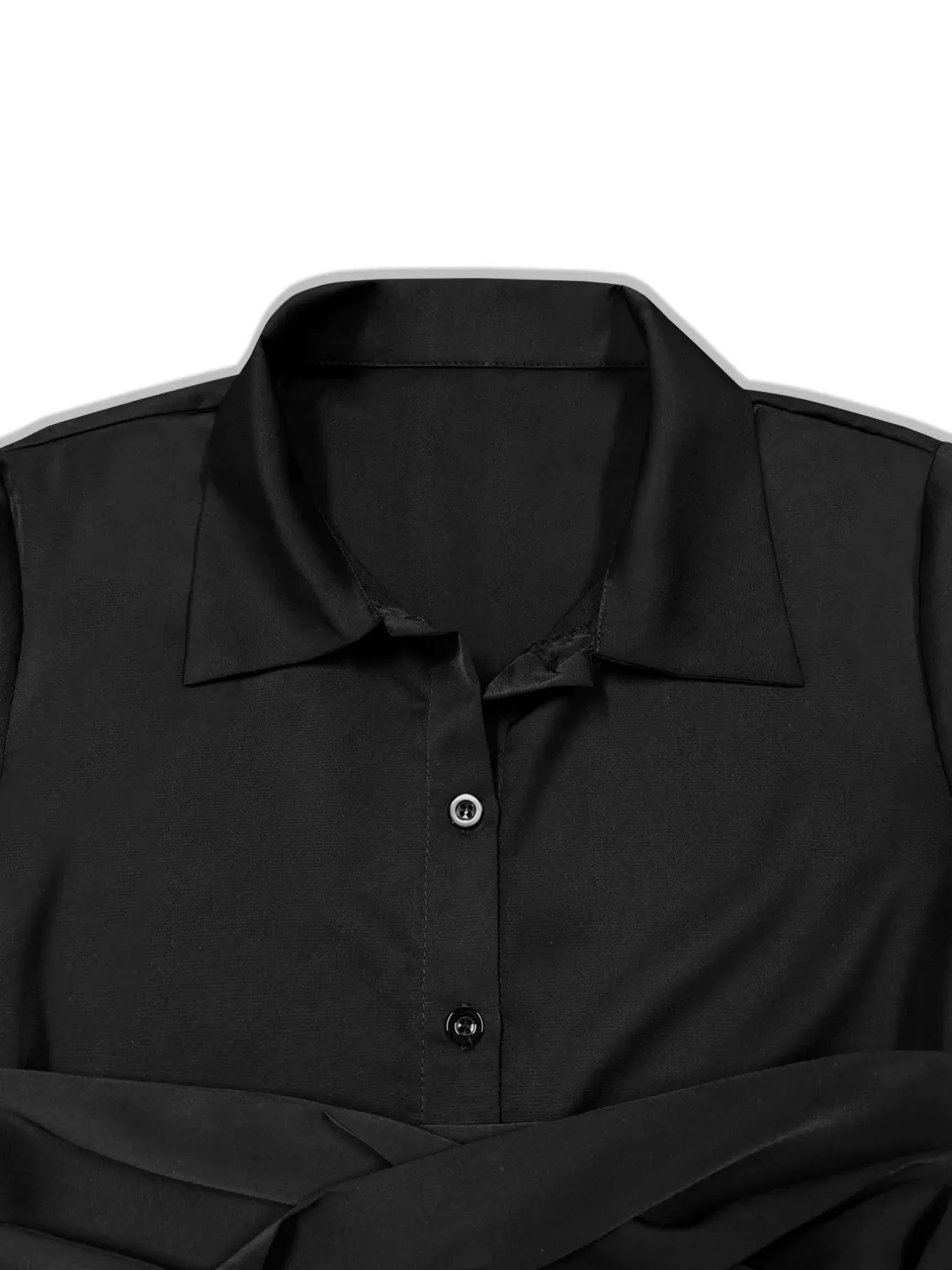 Button Down Belted Midi Shirt Dress sold by Charming Charlie product image thumbnail 4