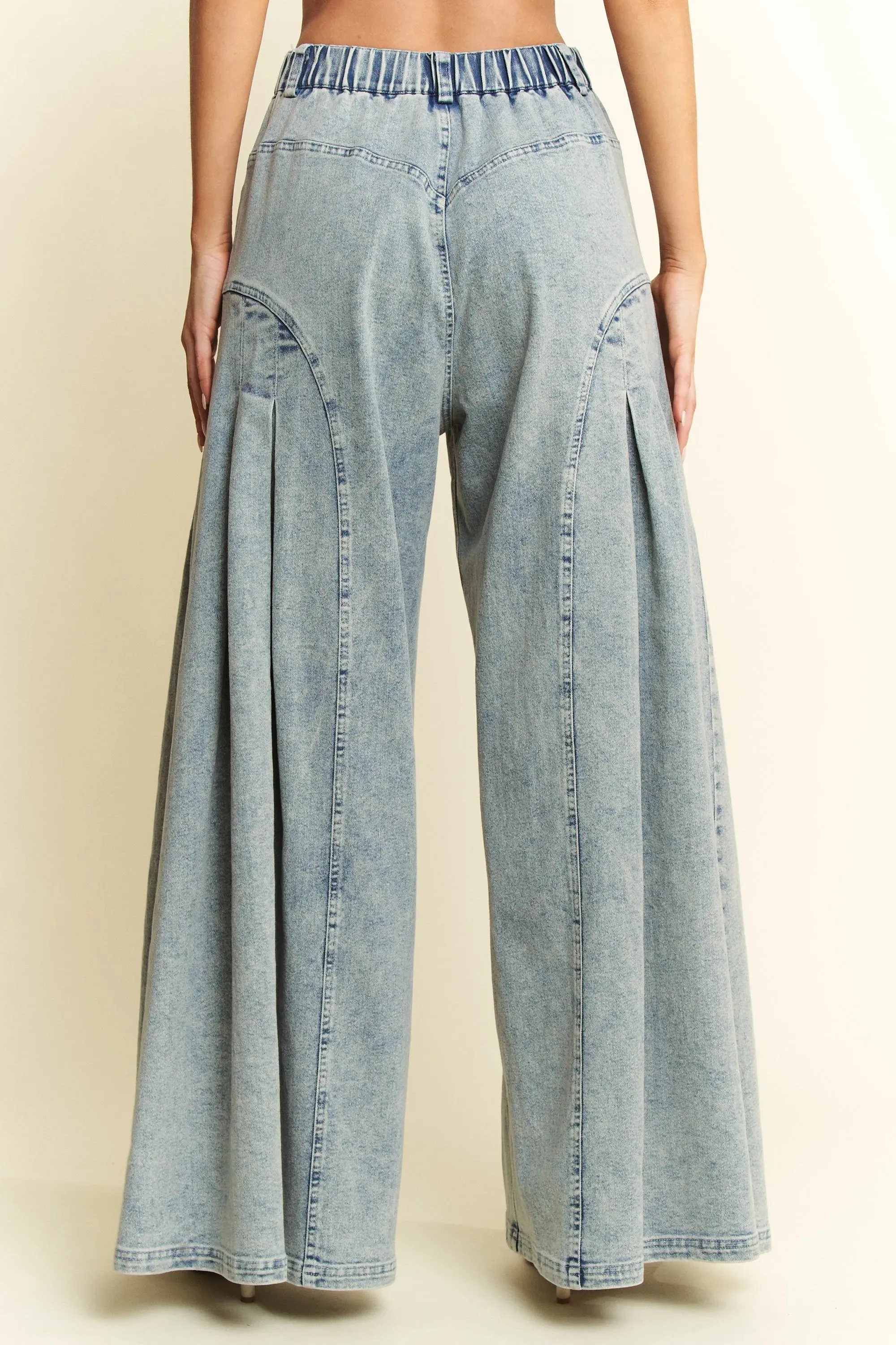 Jade By Jane High-Waist Pleated Wide Leg Jeans sold by Charming Charlie product image thumbnail 5