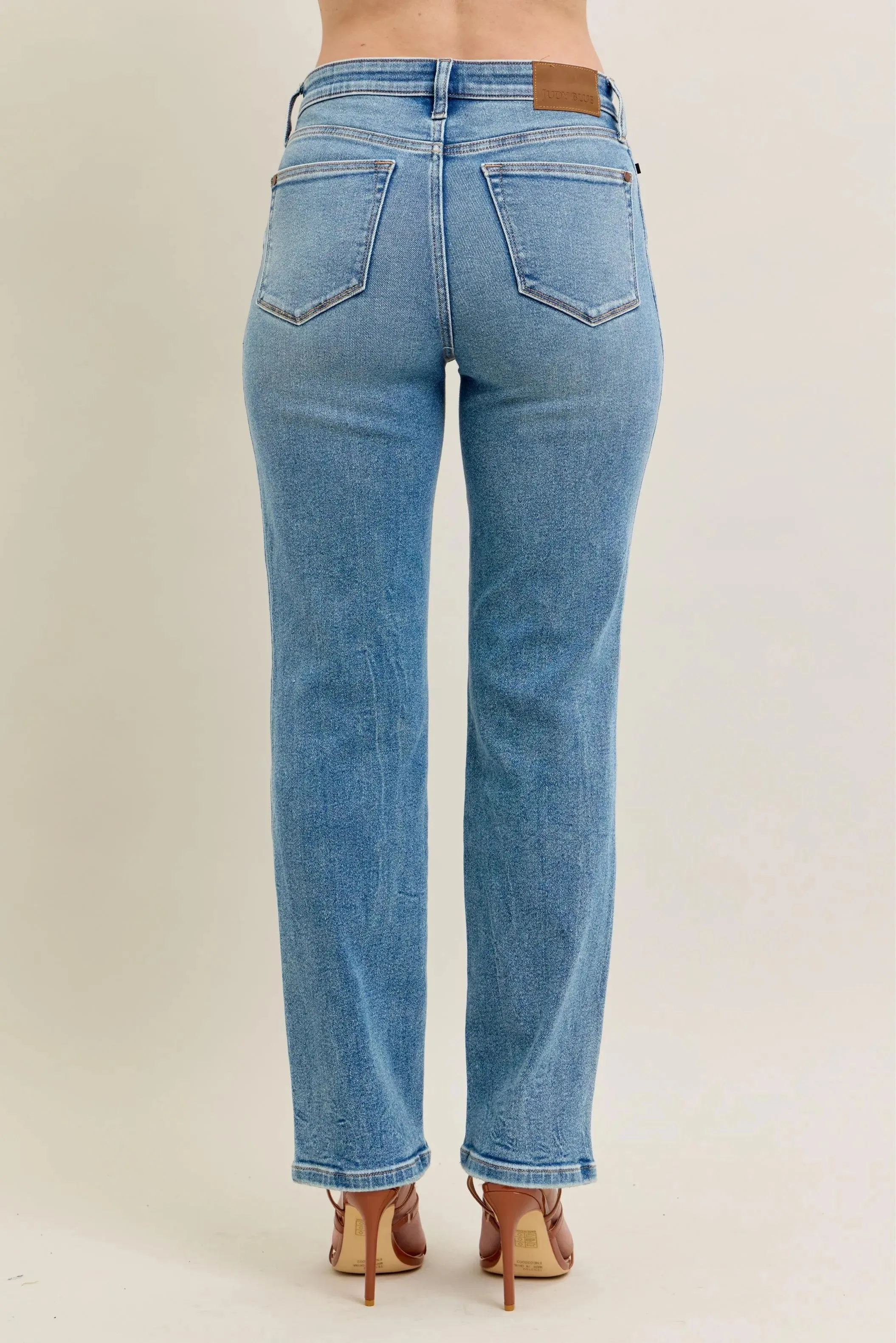 Judy Blue Full Size Hw Vintage Straight Jeans Plus Size sold by Charming Charlie product image thumbnail 5