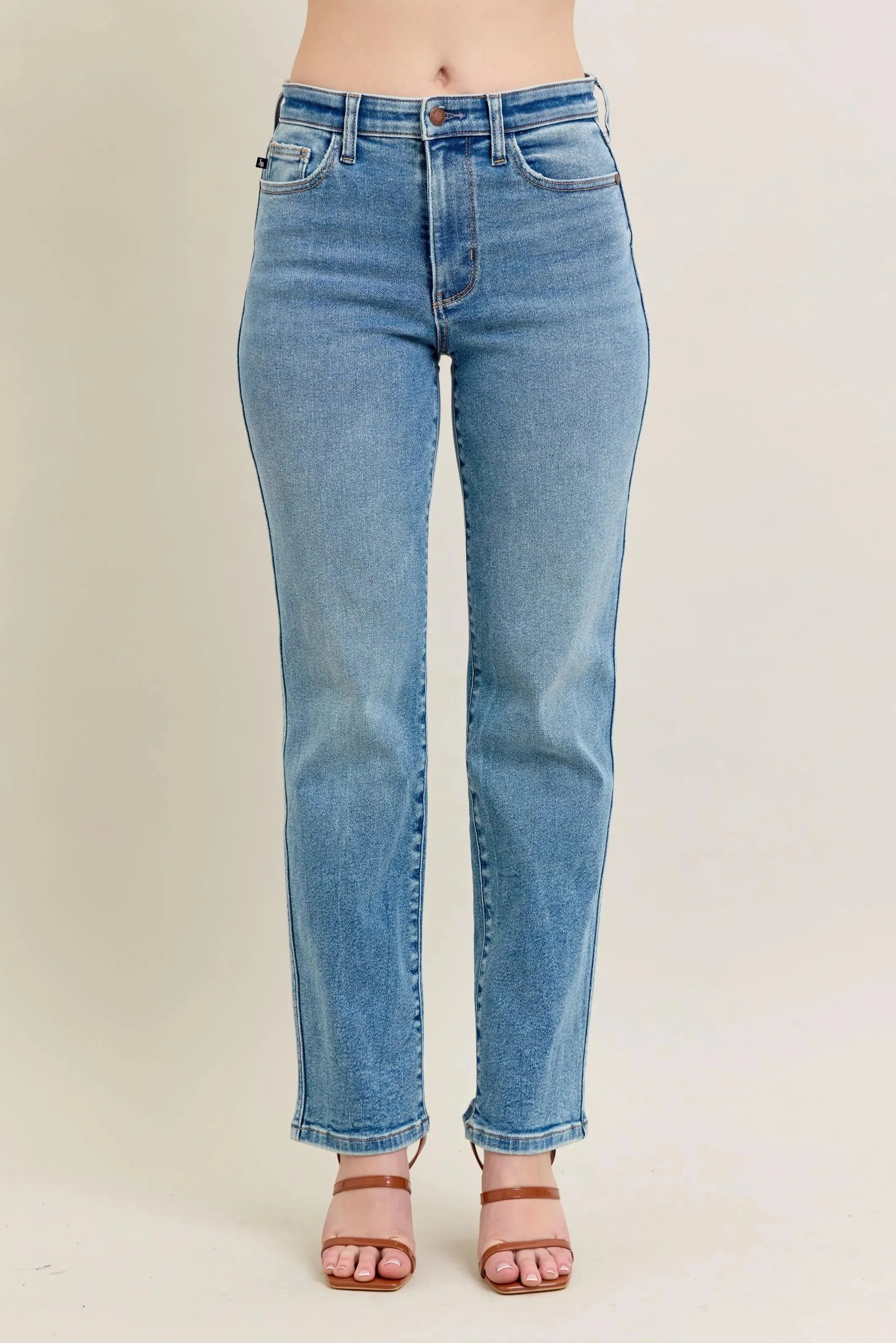 Judy Blue Full Size Hw Vintage Straight Jeans Plus Size sold by Charming Charlie product image thumbnail 2