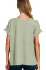 Zenana Soft Melange Hacci V-neck Tee sold by Charming Charlie
