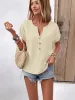 Full Size Notched Short Sleeve Top Plus Size sold by Charming Charlie