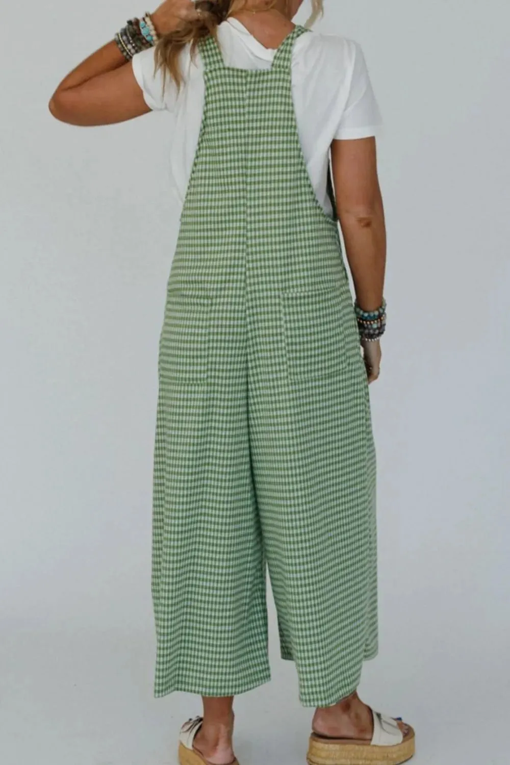 Casual Gingham Wide Leg Overalls sold by Charming Charlie product image thumbnail 3