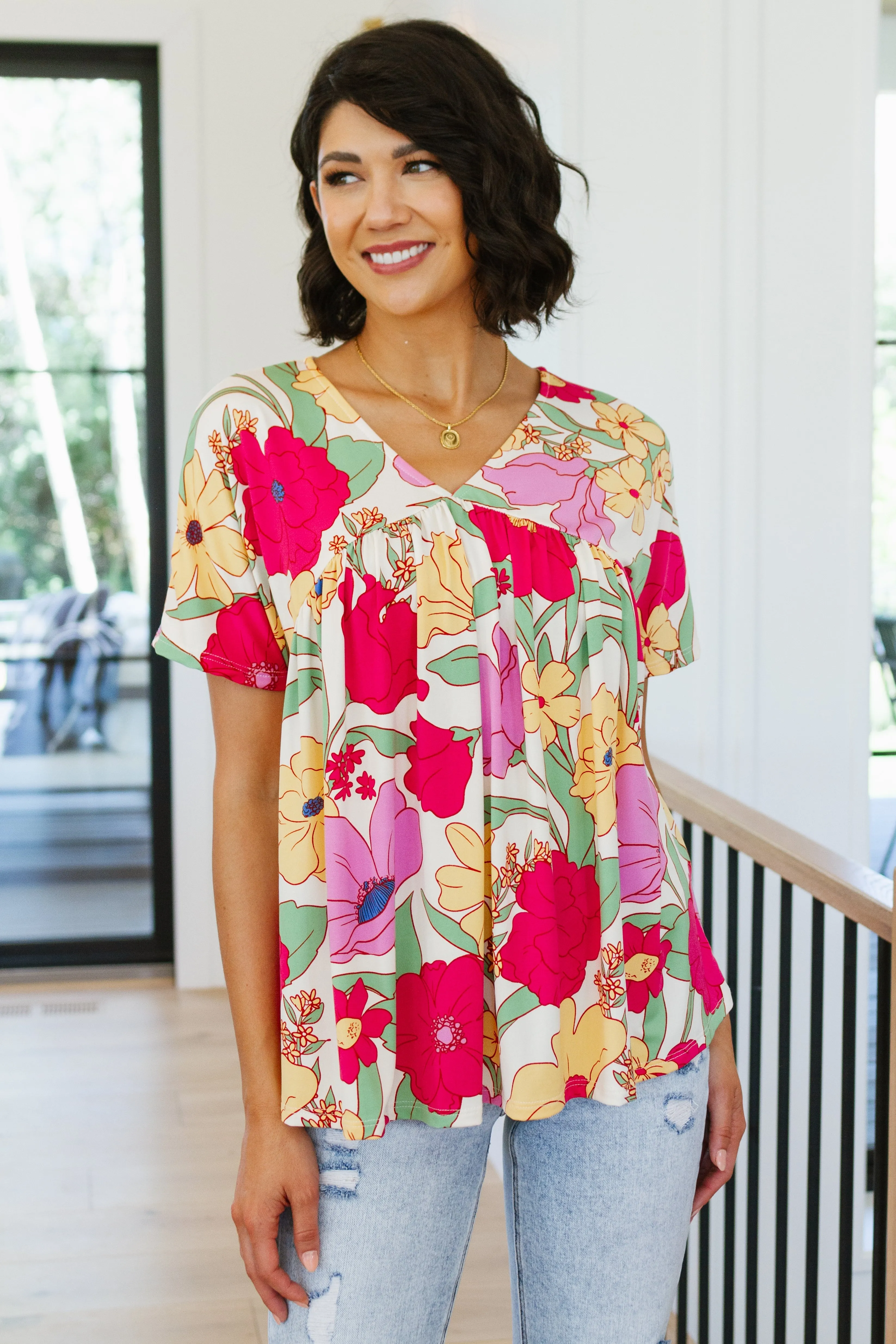 Do It Anyways Floral Top sold by Charming Charlie product image thumbnail 3