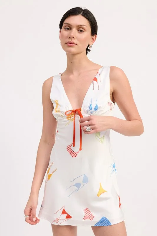 BIKINI PRINT SATIN MINI DRESS sold by Charming Charlie product image thumbnail 4