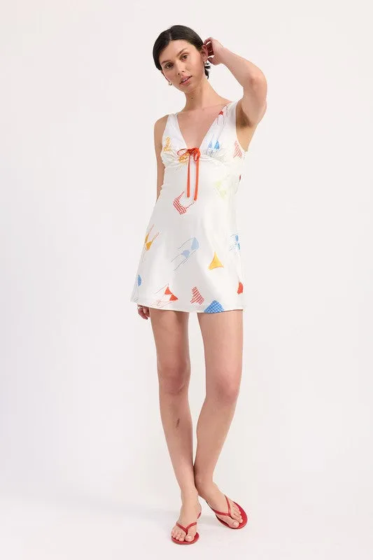 BIKINI PRINT SATIN MINI DRESS sold by Charming Charlie product image thumbnail 3