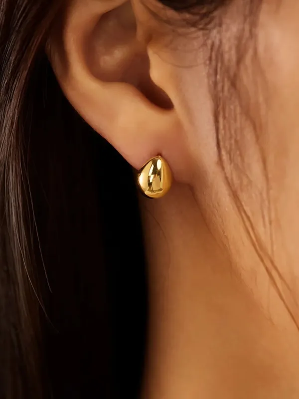 Minimalist Gold Teardrop Stud Earrings sold by Charming Charlie