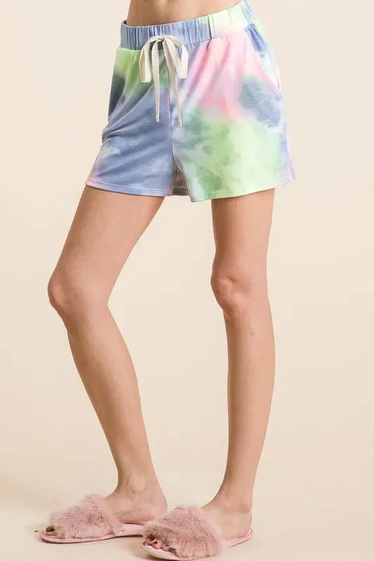 BiBi Tie Dye Casual Shorts with Twill Tape Drawstring sold by Charming Charlie product image thumbnail 3