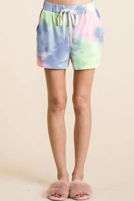 BiBi Tie Dye Casual Shorts with Twill Tape Drawstring sold by Charming Charlie product image thumbnail 2