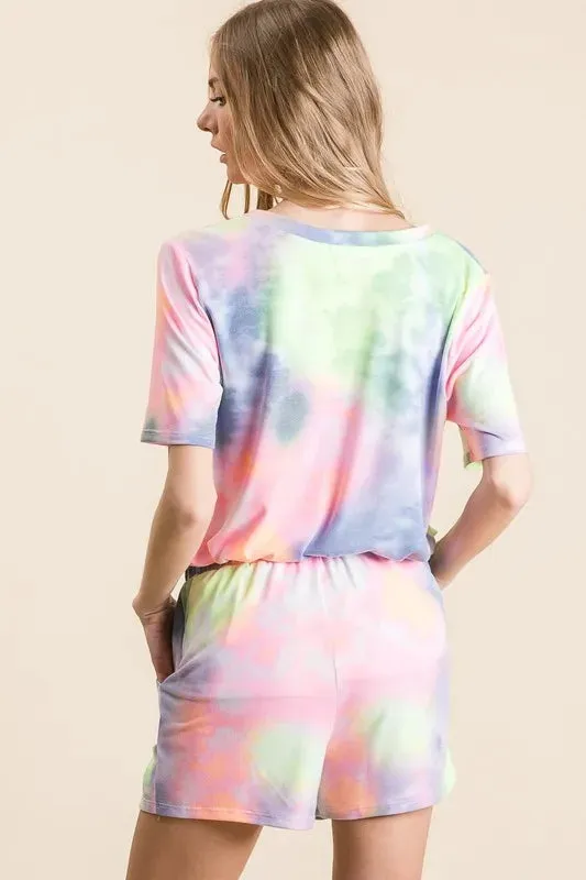 BiBi Tie Dye Casual Shorts with Twill Tape Drawstring sold by Charming Charlie product image thumbnail 5